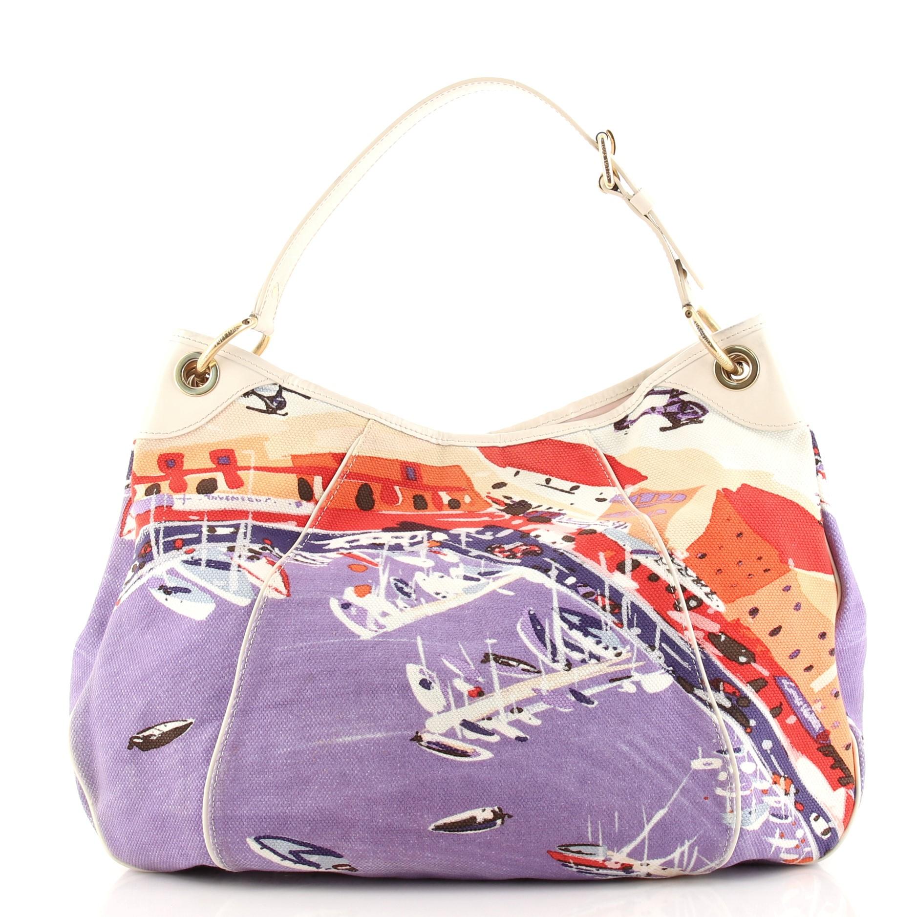 Louis Vuitton Galliera Handtasche Riviera Cruise Segeltuch GM (Grau)