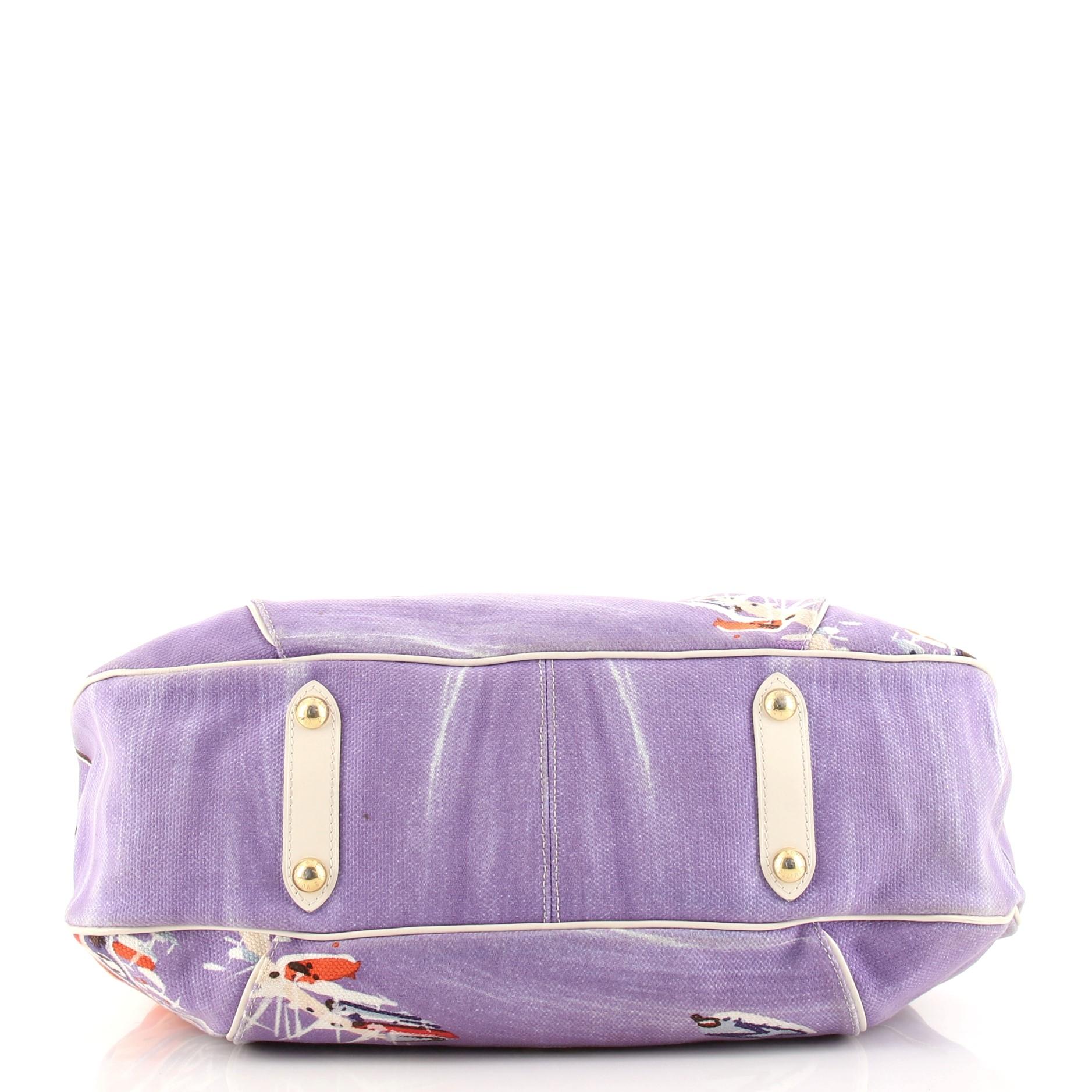 Louis Vuitton Galliera Handtasche Riviera Cruise Segeltuch GM im Zustand „Gut“ in NY, NY