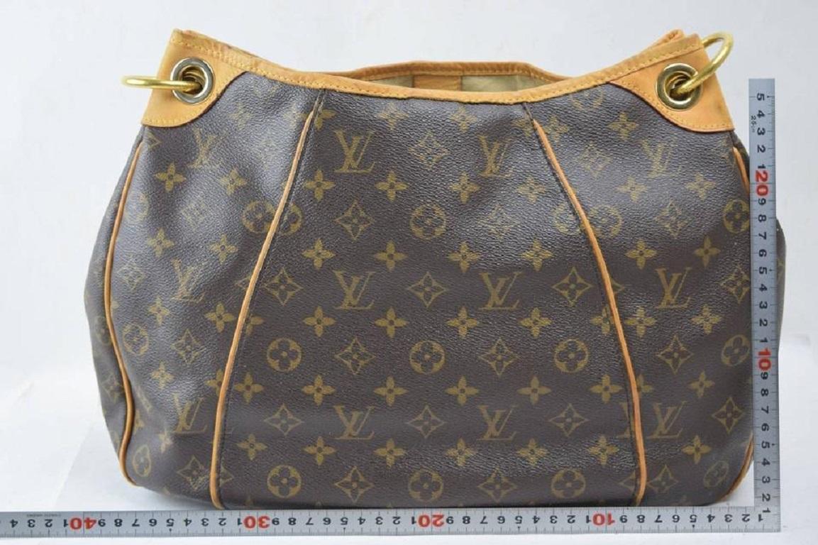 Gray Louis Vuitton Galliera Hobo Monogram Pm 867678 Brown Coated Canvas Shoulder Bag