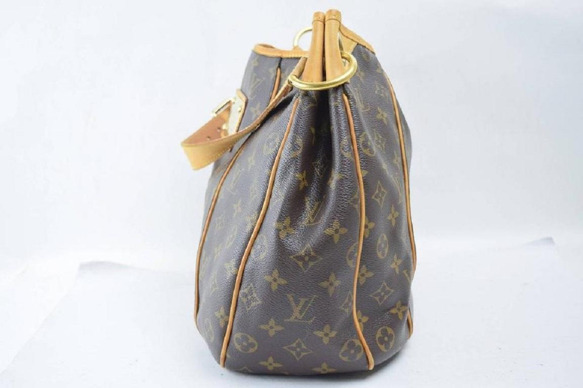 Women's Louis Vuitton Galliera Hobo Monogram Pm 867678 Brown Coated Canvas Shoulder Bag