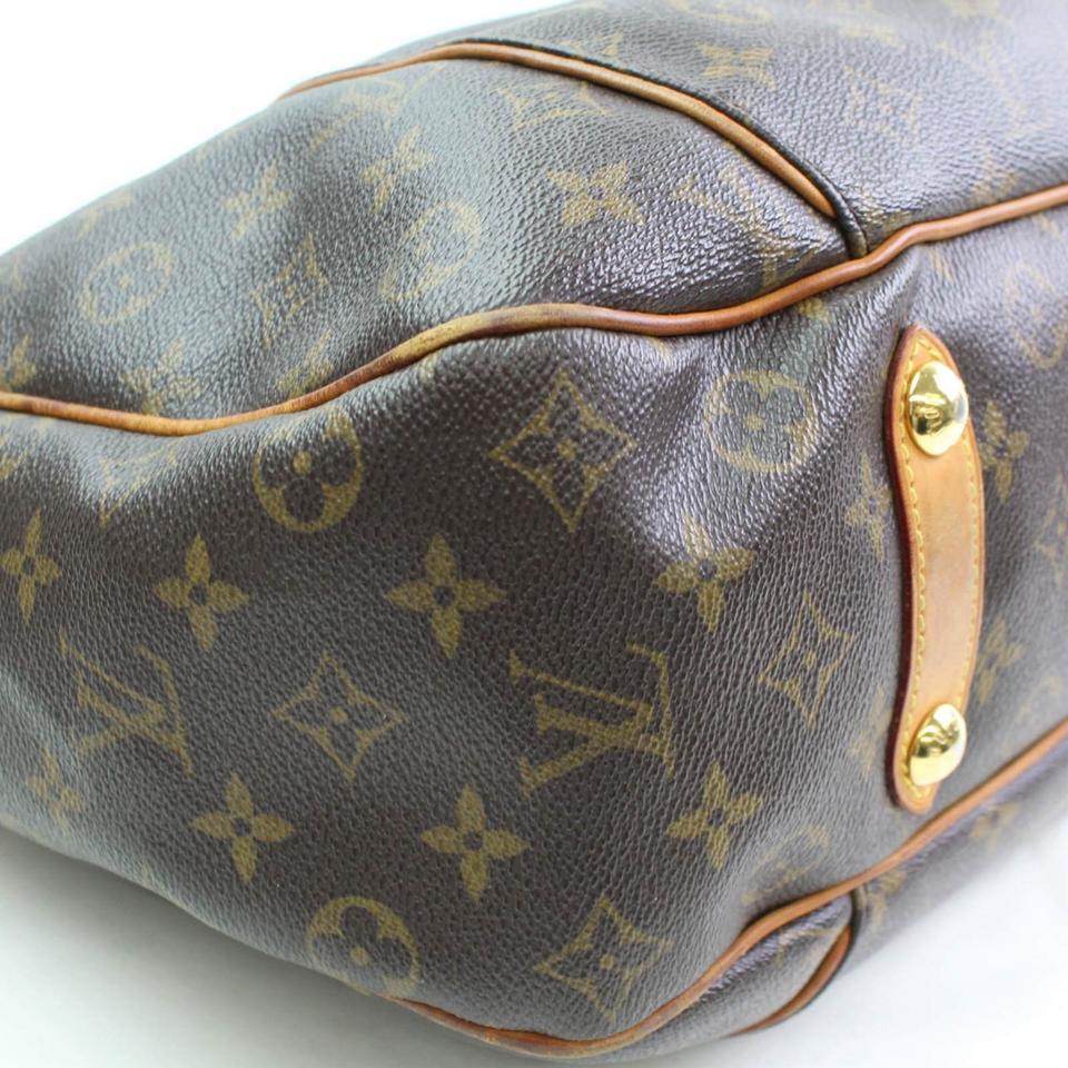 Louis Vuitton Galliera Monogram Pm 866276 Brown Coated Canvas Tote In Good Condition For Sale In Dix hills, NY
