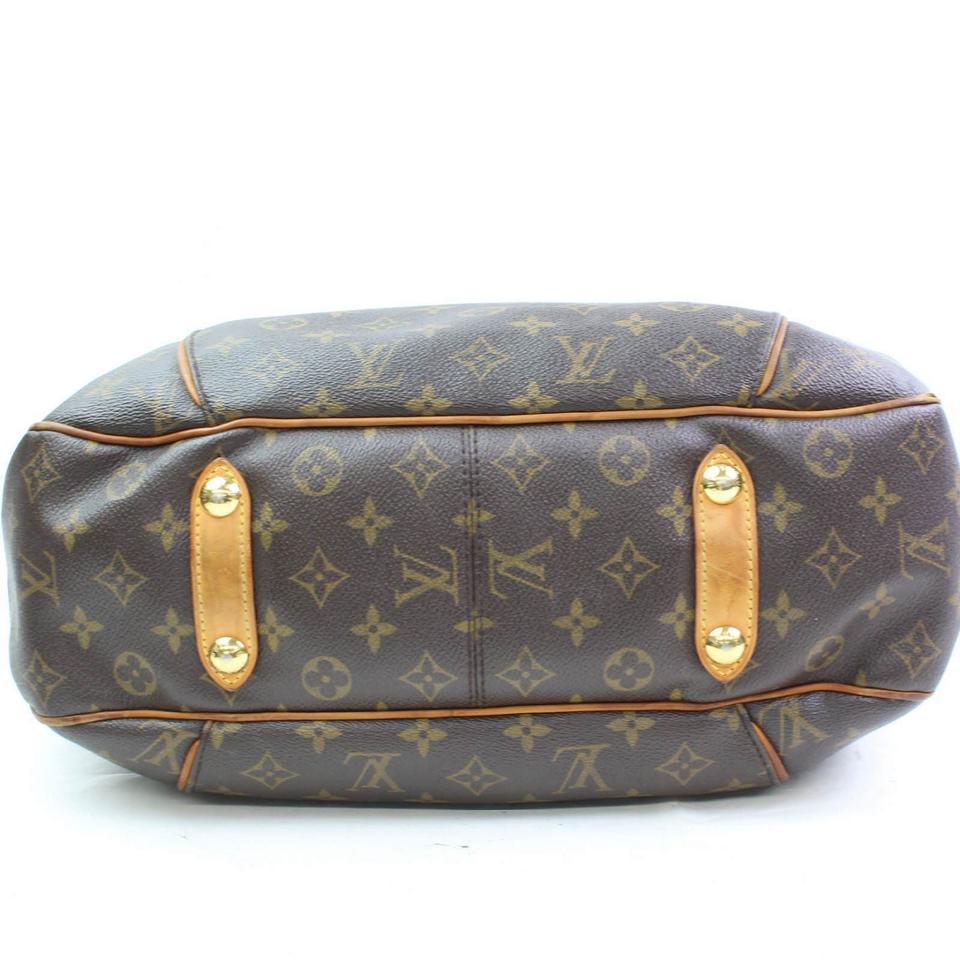 Women's Louis Vuitton Galliera Monogram Pm 866276 Brown Coated Canvas Tote