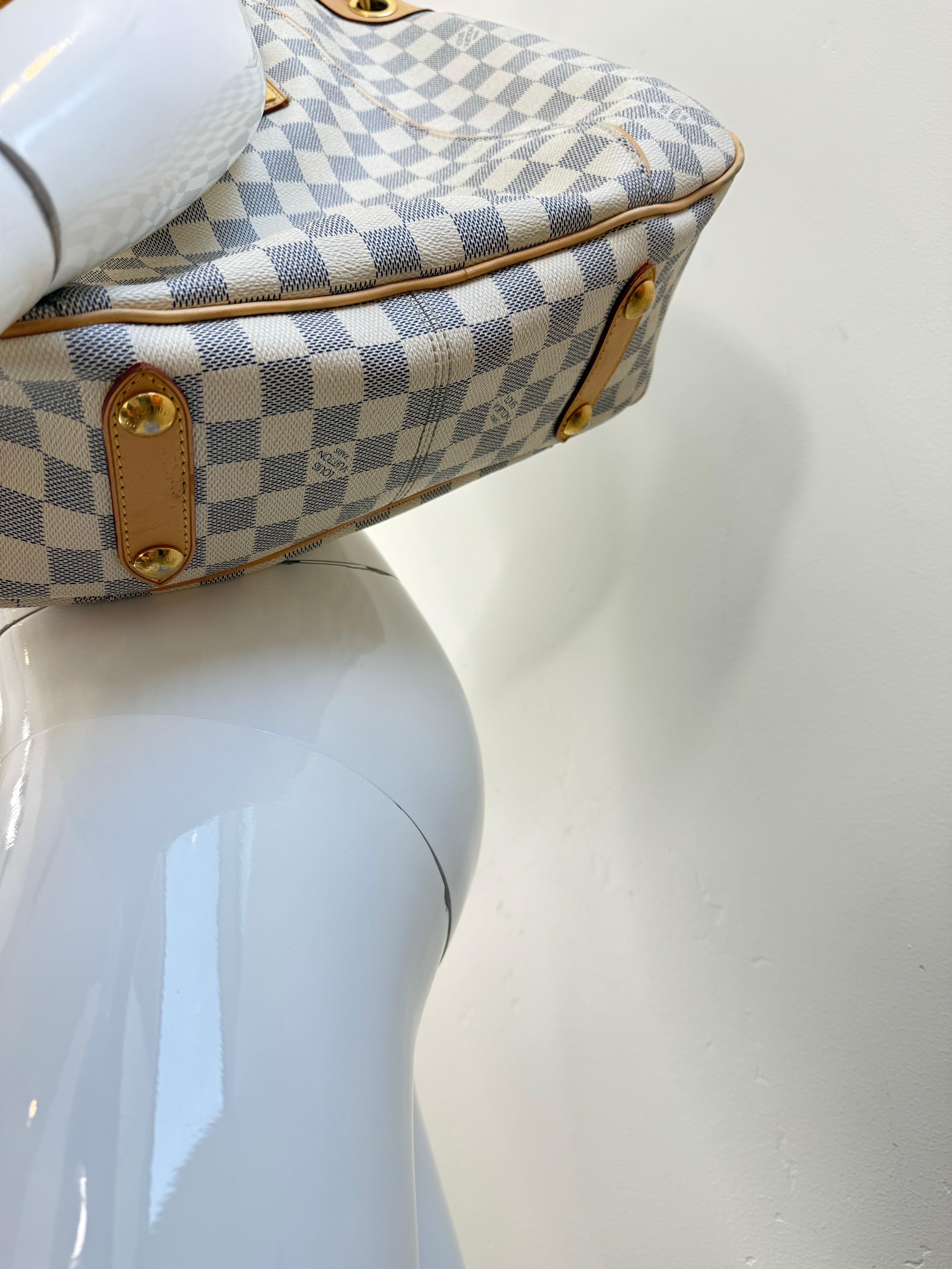 Louis Vuitton Galliera PM Damier Azur Canvas Shoulder Bag 2000s Iconic Tote en vente 5
