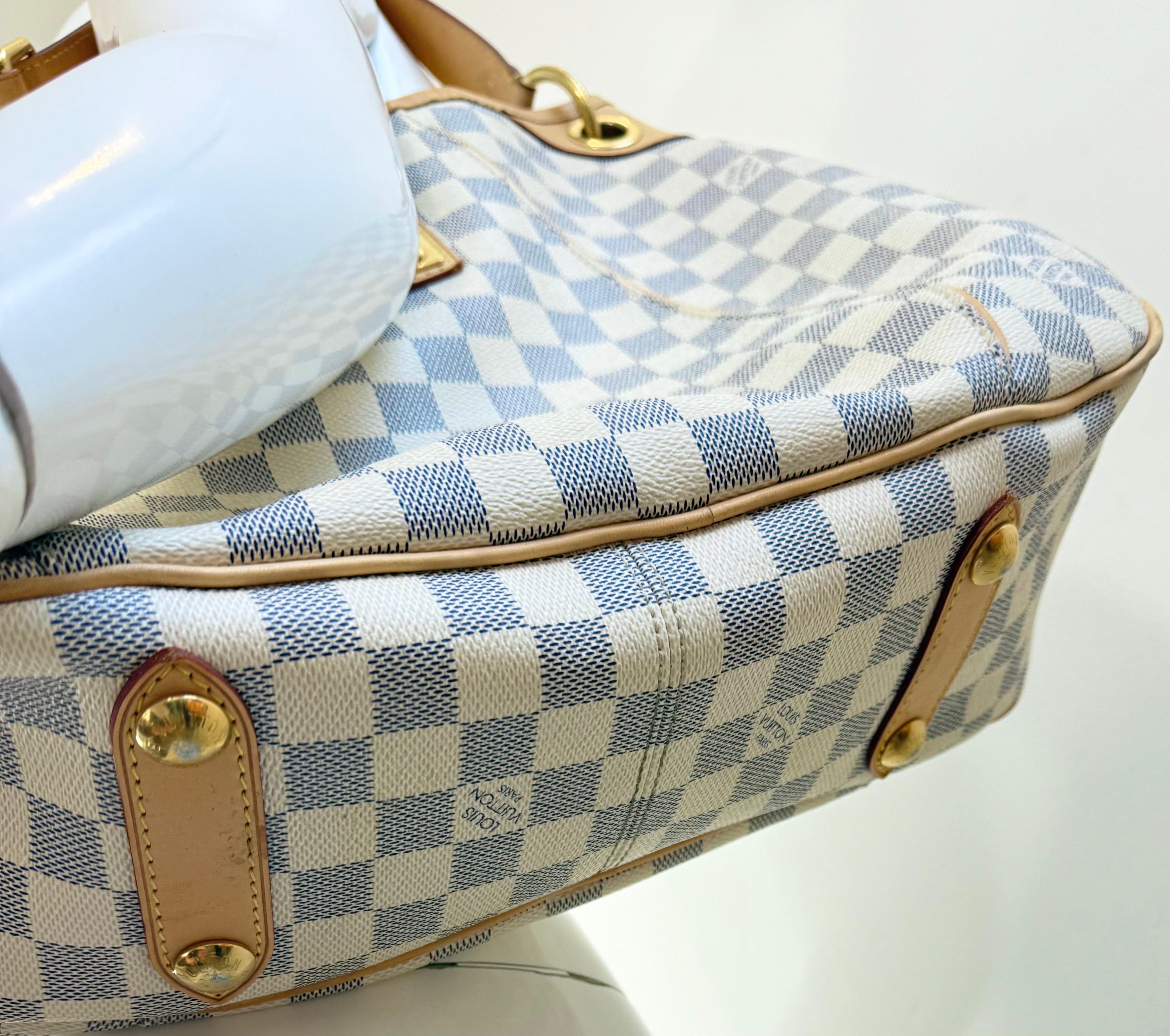 Louis Vuitton Galliera PM Damier Azur Canvas Shoulder Bag 2000s Iconic Tote Bon état - En vente à San Diego, CA