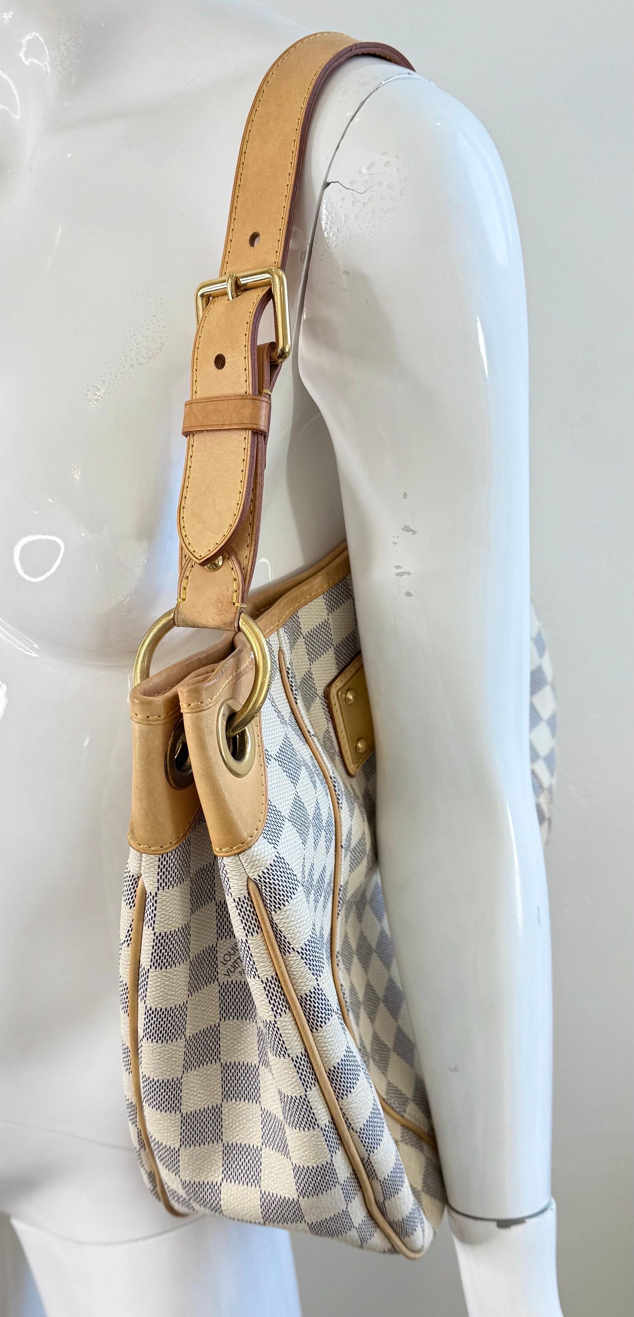 Louis Vuitton Galliera PM Damier Azur Canvas Shoulder Bag 2000s Iconic Tote Unisexe en vente
