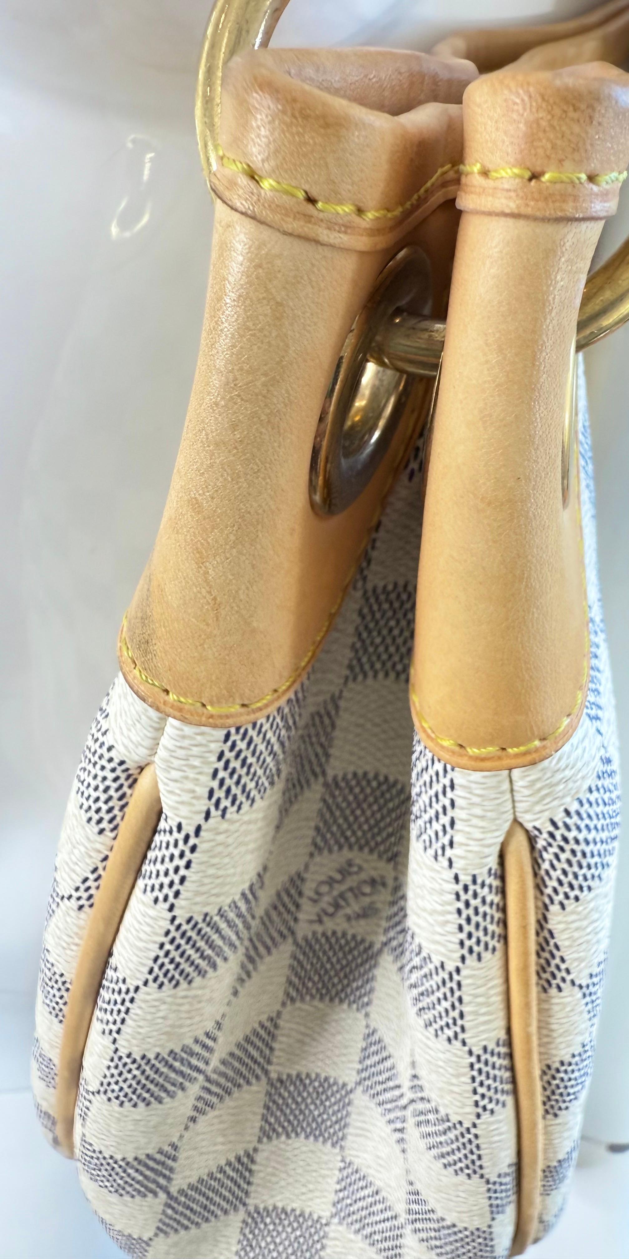 Louis Vuitton Galliera PM Damier Azur Canvas Shoulder Bag 2000s Iconic Tote en vente 2