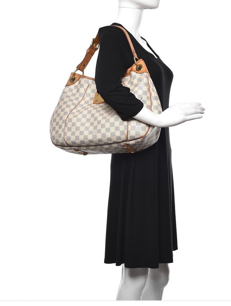 Louis Vuitton Galliera Pm White Damier Azur Canvas Shoulder Bag 3