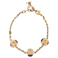 Louis Vuitton Gamble Crystal Gold Tone Bracelet