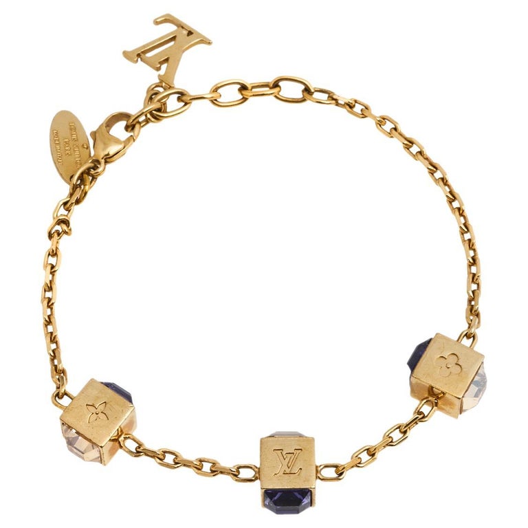 Louis Vuitton Gamble Crystal Gold Tone Bracelet at 1stDibs  louis vuitton crystal  bracelet, lv crystals bracelet, louis vuitton gamble bracelet