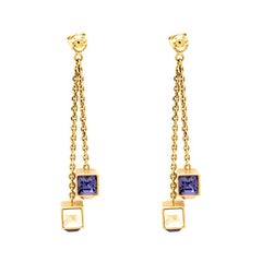 Louis Vuitton Gamble Crystal Gold Tone Long Dangle Earrings For Sale at  1stDibs  louis vuitton gamble earrings, louis vuitton earrings dangle, louis  vuitton dangle earrings
