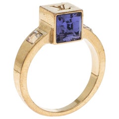 Gamble Kristall-Goldfarbener Ring von Louis Vuitton 53