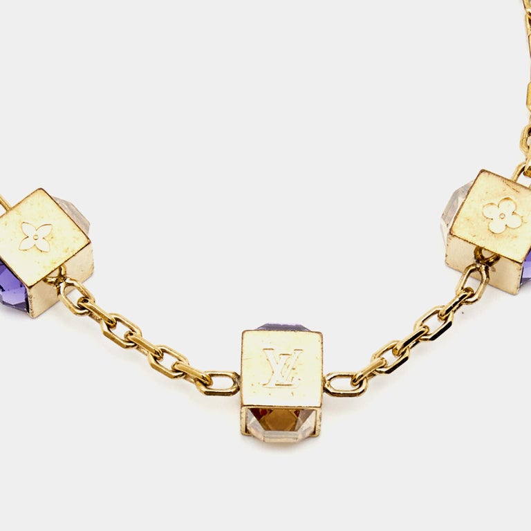 LOUIS VUITTON crystal gamble bracelet , Slight wear