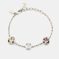 Louis Vuitton Gamble Crystals Silver Tone Bracelet