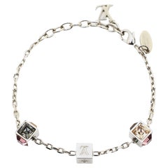 Louis Vuitton Bracelet Gamble en cristaux de couleur argent