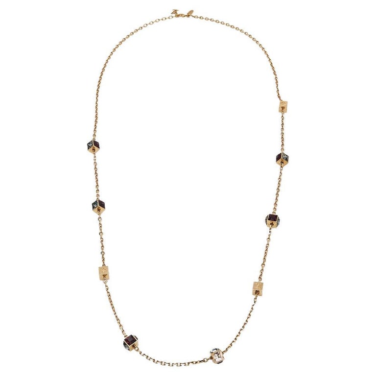 Gold necklace louis vuitton clearance