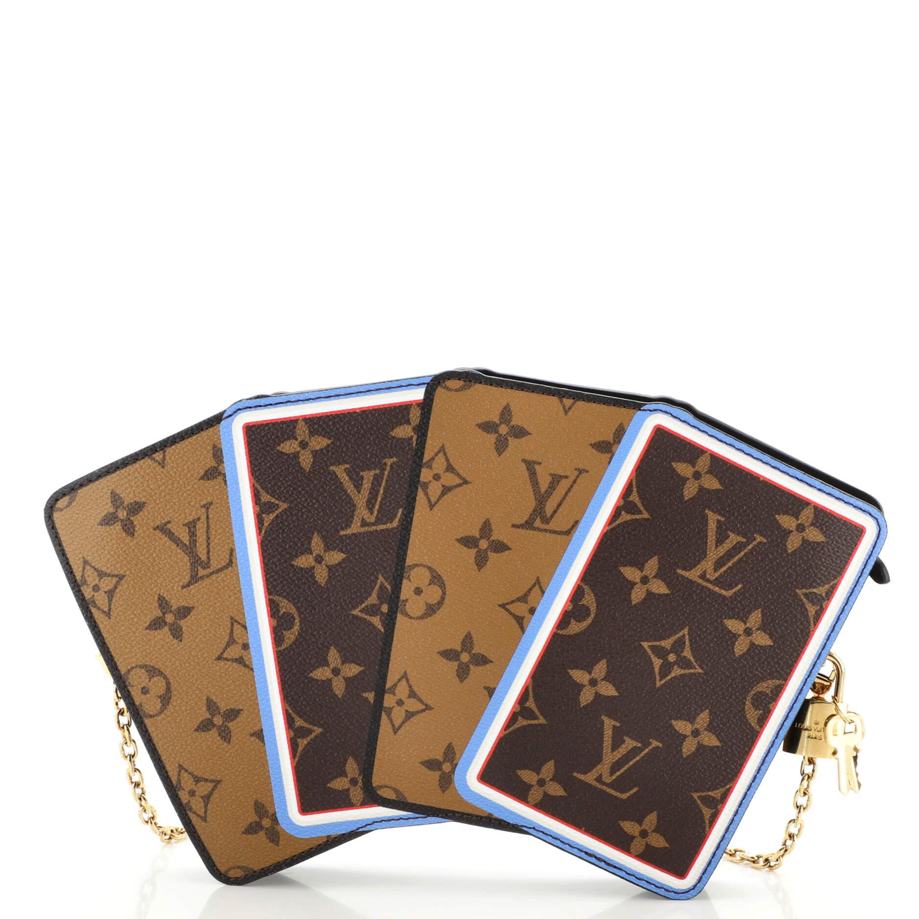 Gray Louis Vuitton Game On Cartes Pochette Epi Leather and Reverse Monogram Canvas