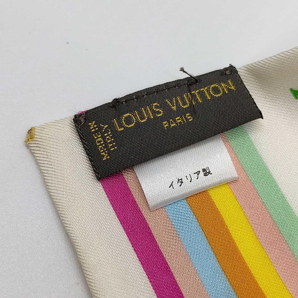 Louis Vuitton Game On White Monogram Multicolor Bandeau Silk Twilly Scarf 861654 2