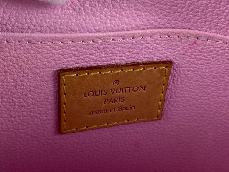 Louis Vuitton Monogram Multicolor Blanc Cosmetic Pouch Demi Ronde Toiletry  19LV712
