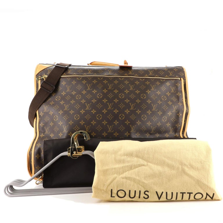 Louis Vuitton Garment Carrier Bag Monogram Canvas Two Hangers at 1stDibs