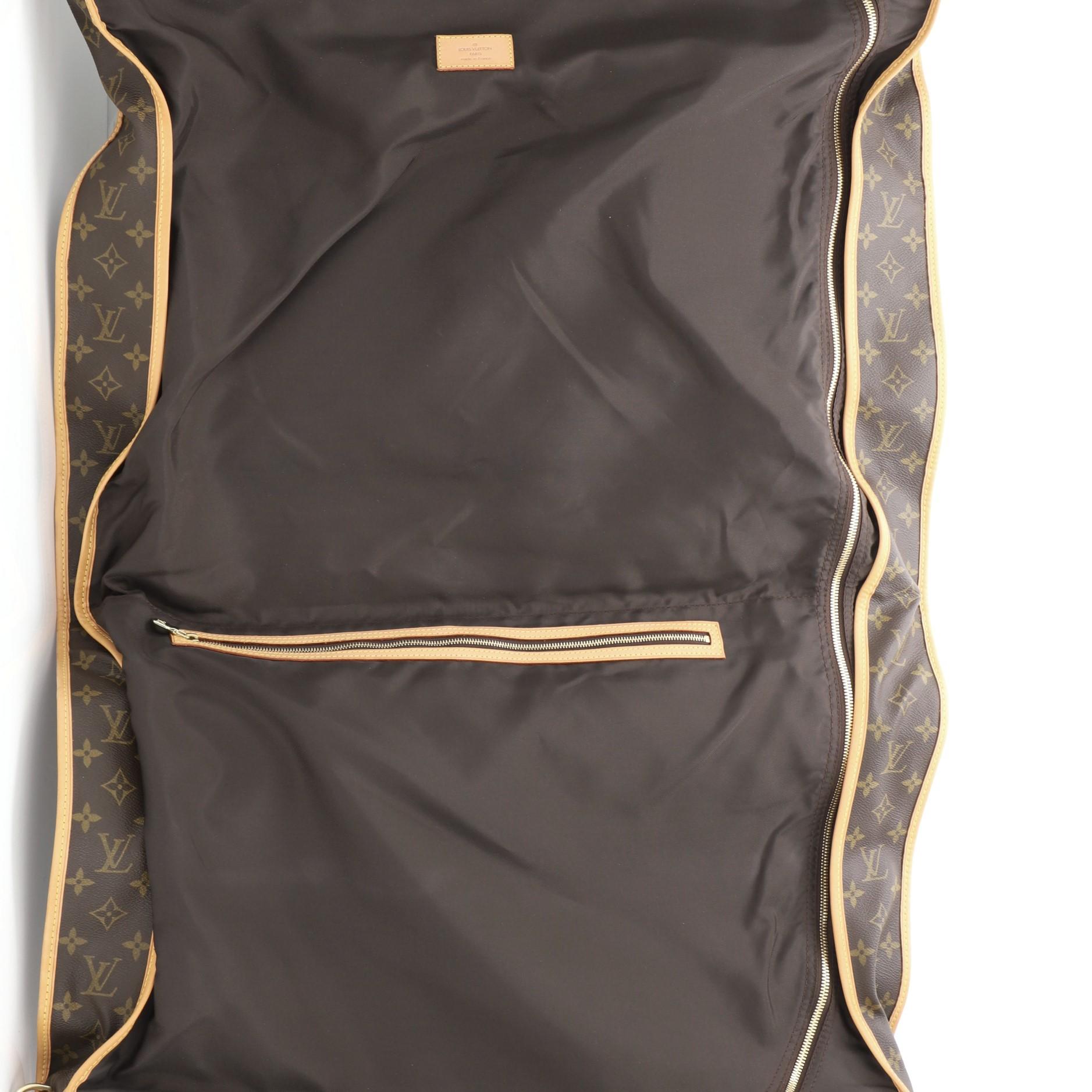 Women's or Men's Louis Vuitton Garment Carrier Bag Monogram Canvas Two Hangers 