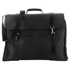 Louis Vuitton Garment Carrier Bag Nylon with Taiga Leather Two Hangers
