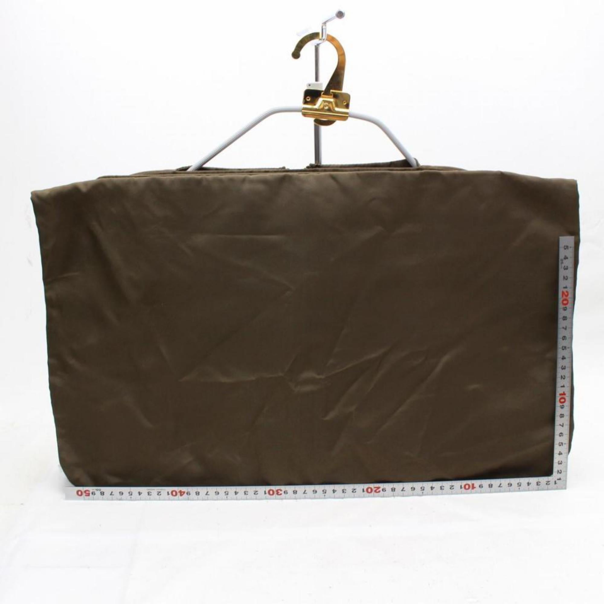 Louis Vuitton Garment Cover And Hanger 868120 Brown Nylon Weekend/Travel Bag For Sale 2
