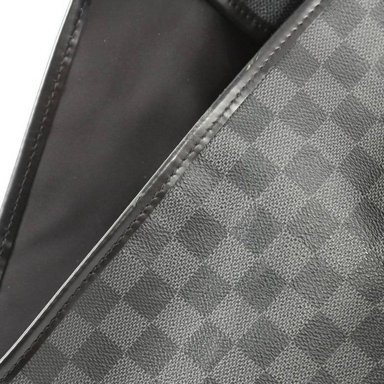 Louis Vuitton Garment Cover Damier Graphite 2 Hangers at 1stDibs