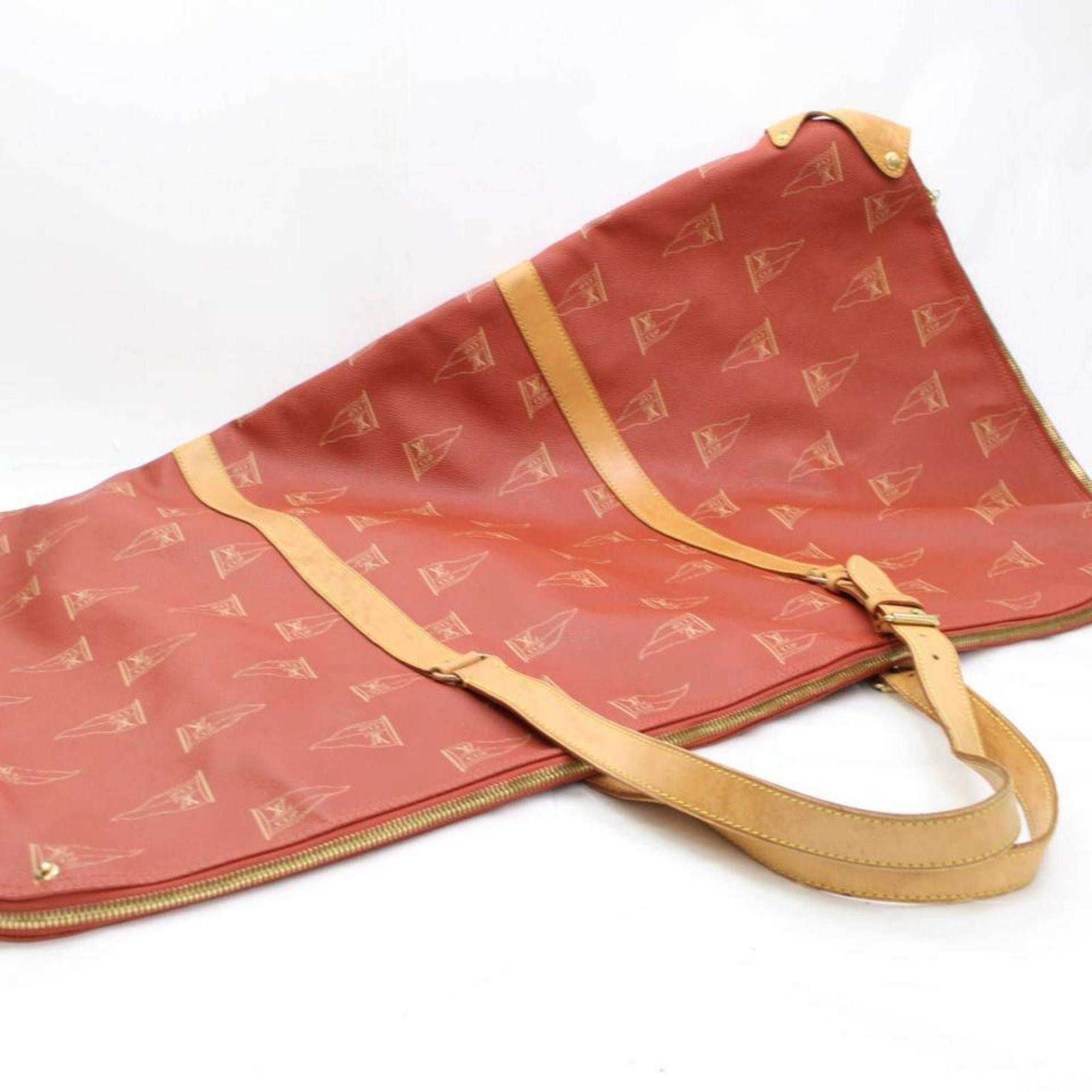 Louis Vuitton Garment Cover (Limited Edition) 1995 Cup 867510 Red Weekend/Travel For Sale 1