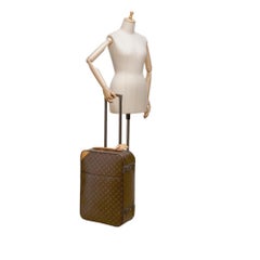 Louis Vuitton Garment Cover Rolling Luggage with 870298 Brown Canvas Travel Bag