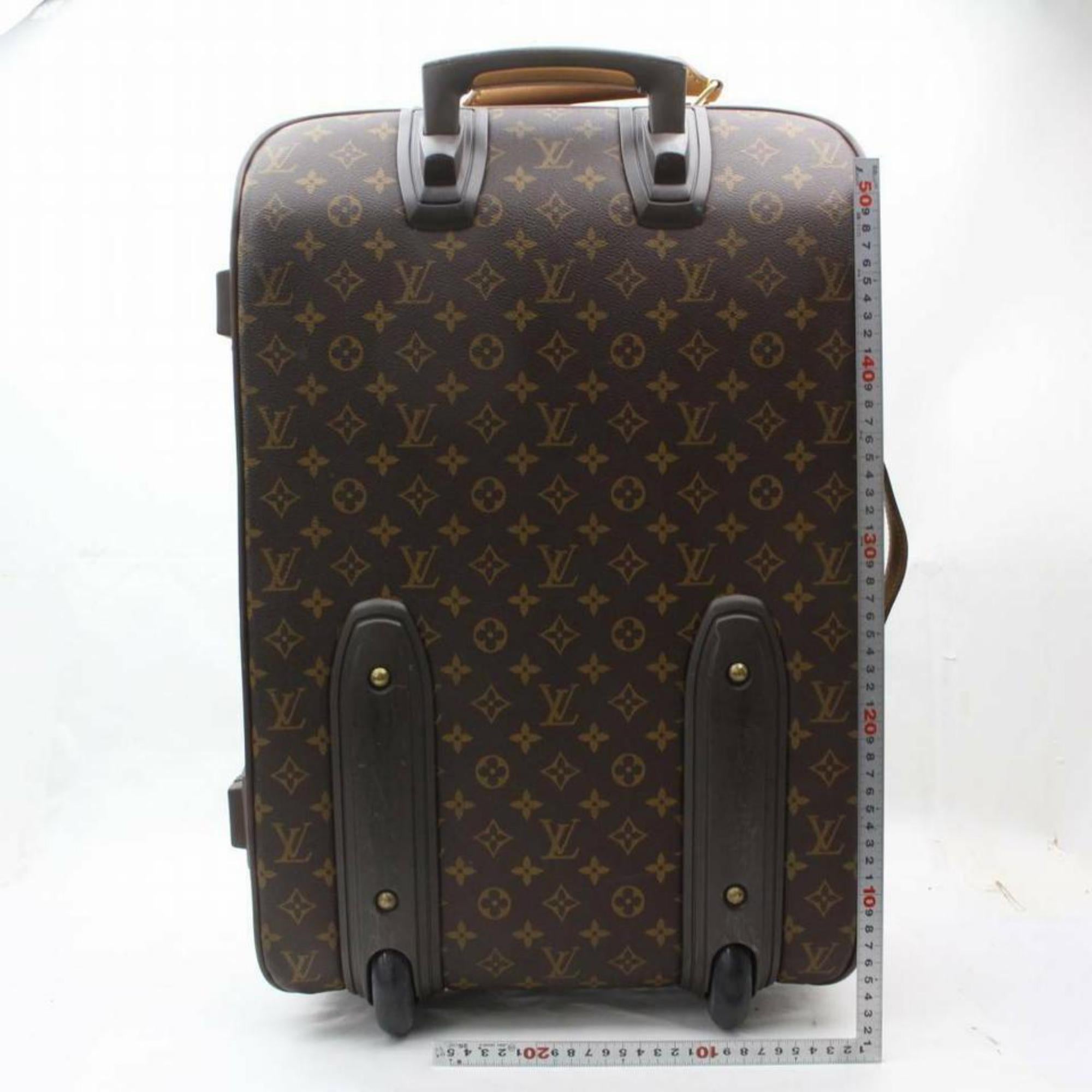 Louis Vuitton Garment Cover Rolling Luggage with 870298 Brown Canvas Travel Bag For Sale 3