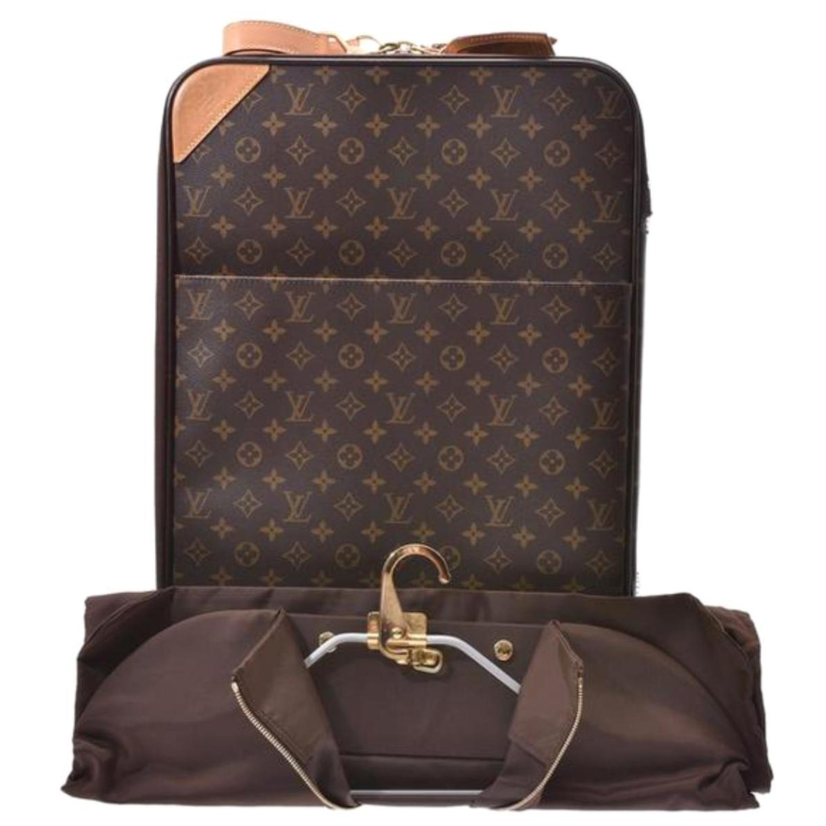Louis Vuitton Garment Cover Rolling Luggage with 870298 Brown Canvas Travel Bag For Sale
