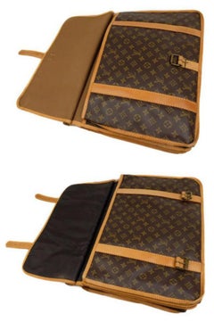 Louis Vuitton Garment Cover Sac Chasse Hunting 225348 Brown Coated Canvas Weeken