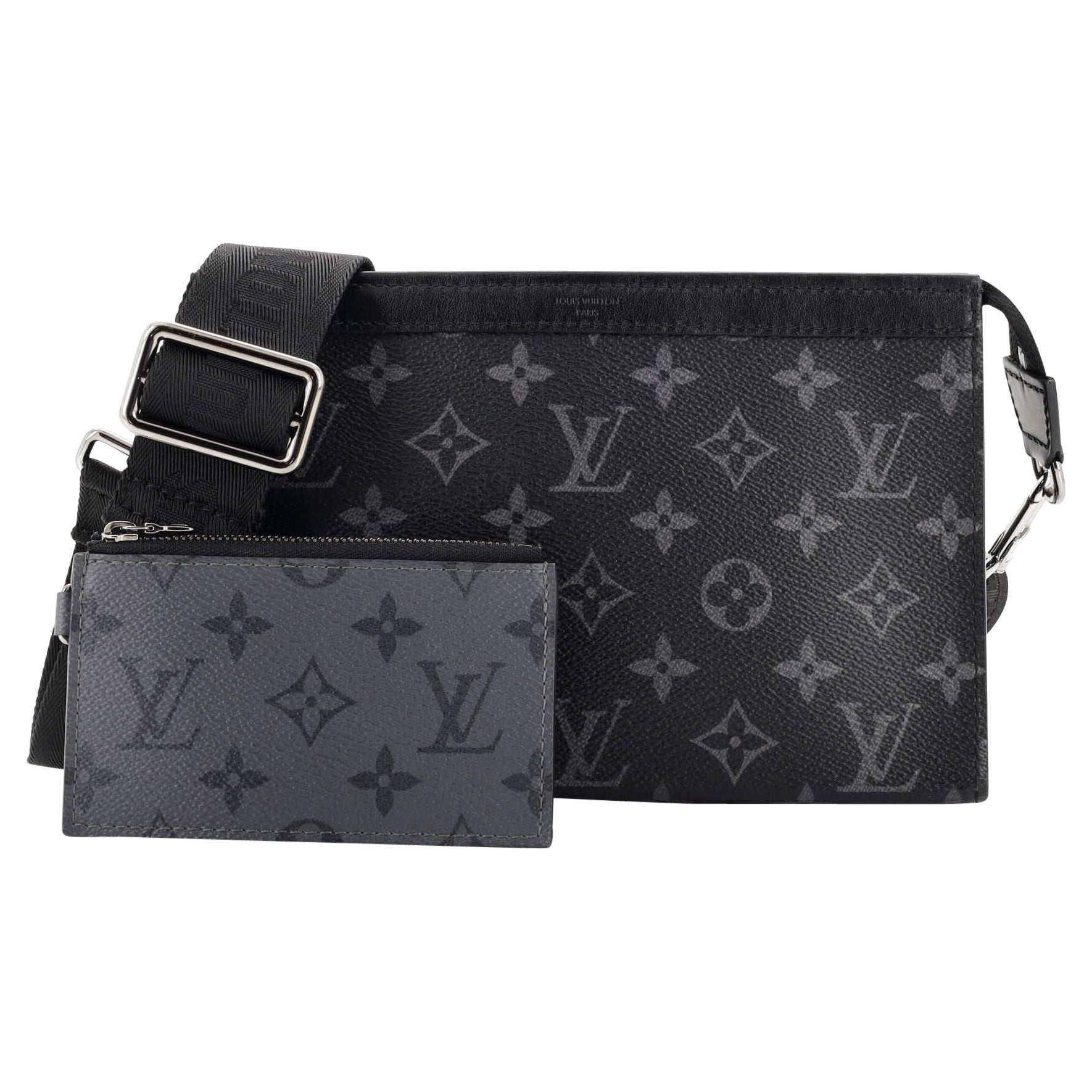 Louis Vuitton Gaston Wearable Wallet Monogram Eclipse Canvas For Sale