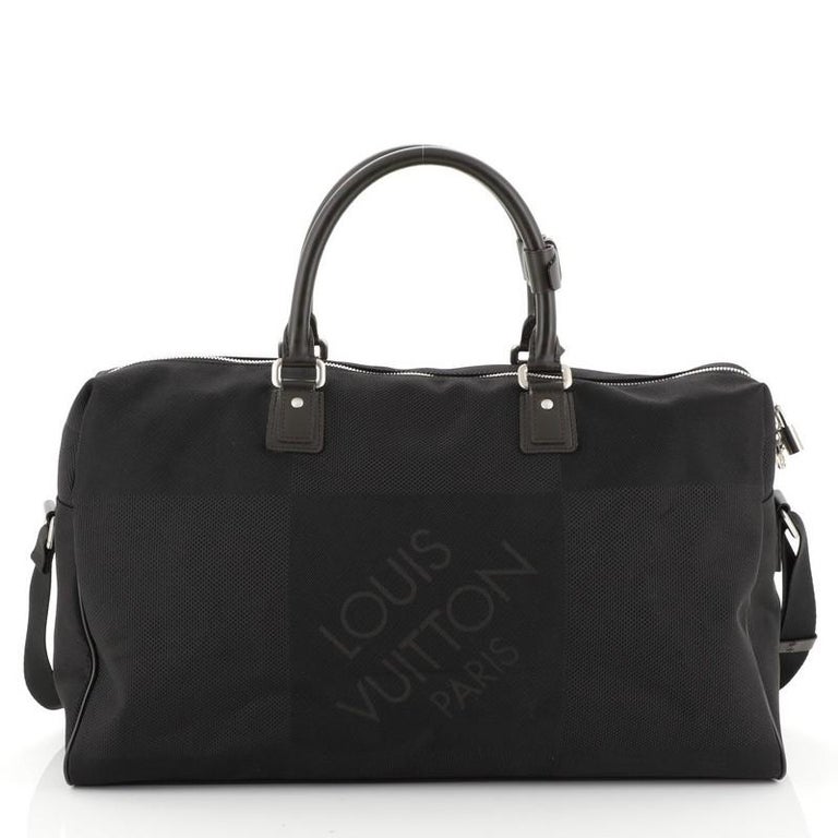 Matte Black Louis Vuitton Duffle Bag