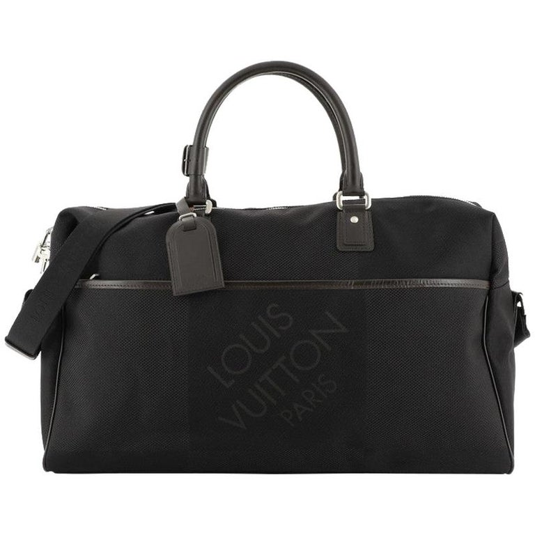 Matte Black Louis Vuitton Duffle Bag