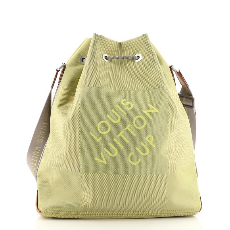 Beige Louis Vuitton Geant Drawstring Shoulder Bag Damier Geant Canvas