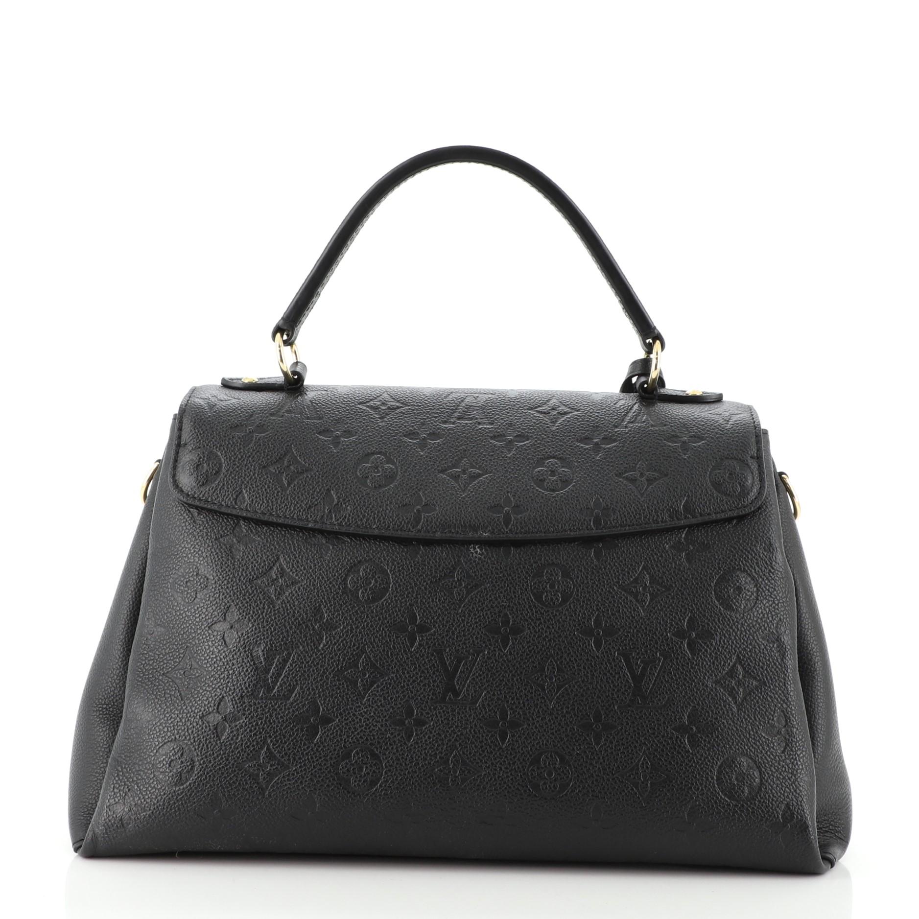 Louis Vuitton Georges Handtasche Monogramm Empreinte Leder MM (Schwarz)
