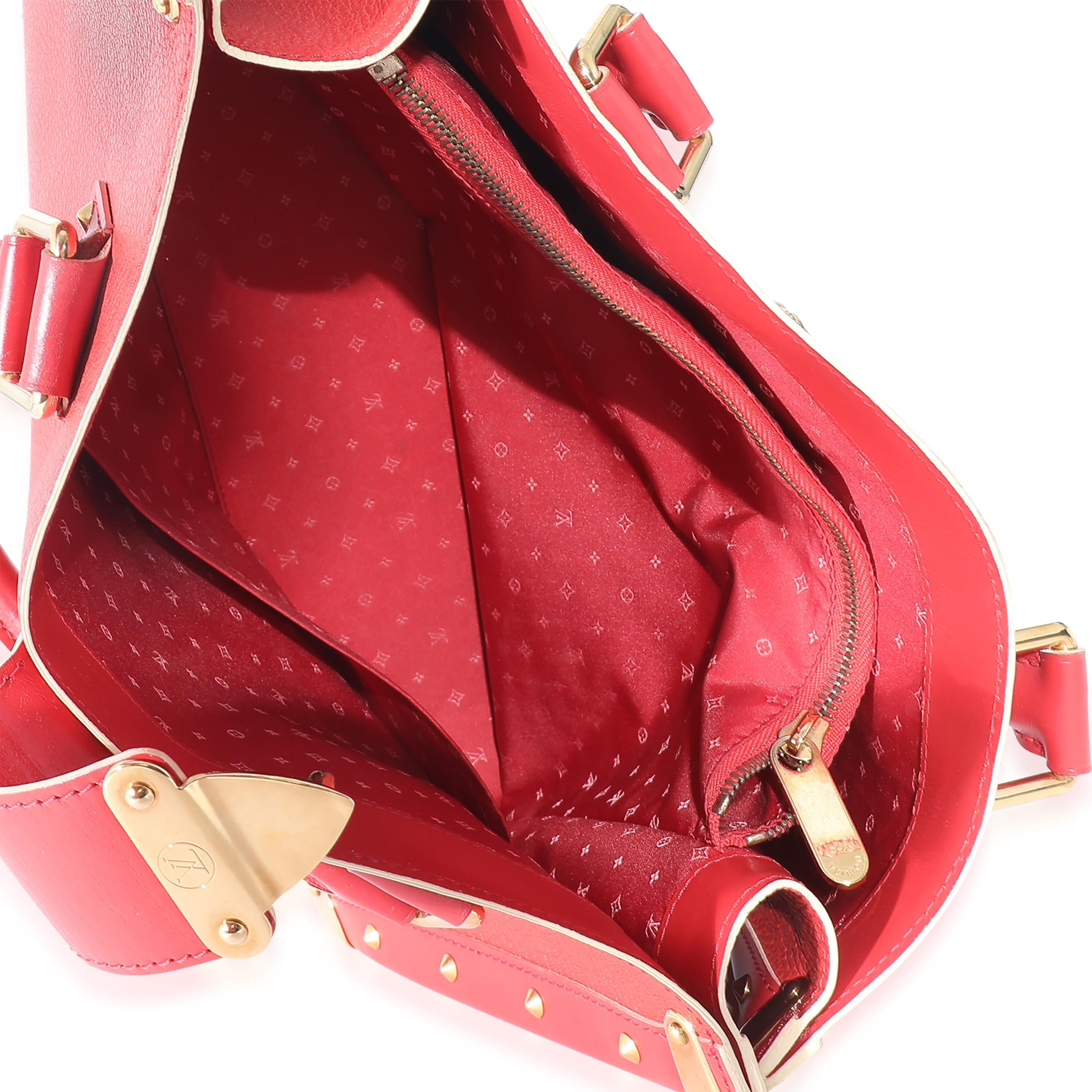 Listing Title: Louis Vuitton Geranium Leather Suhali Le Fabuleux
SKU: 134876
Condition: Pre-owned 
Handbag Condition: Very Good
Condition Comments: Item is in very good condition with minor signs of wear. Item is in very good condition with little