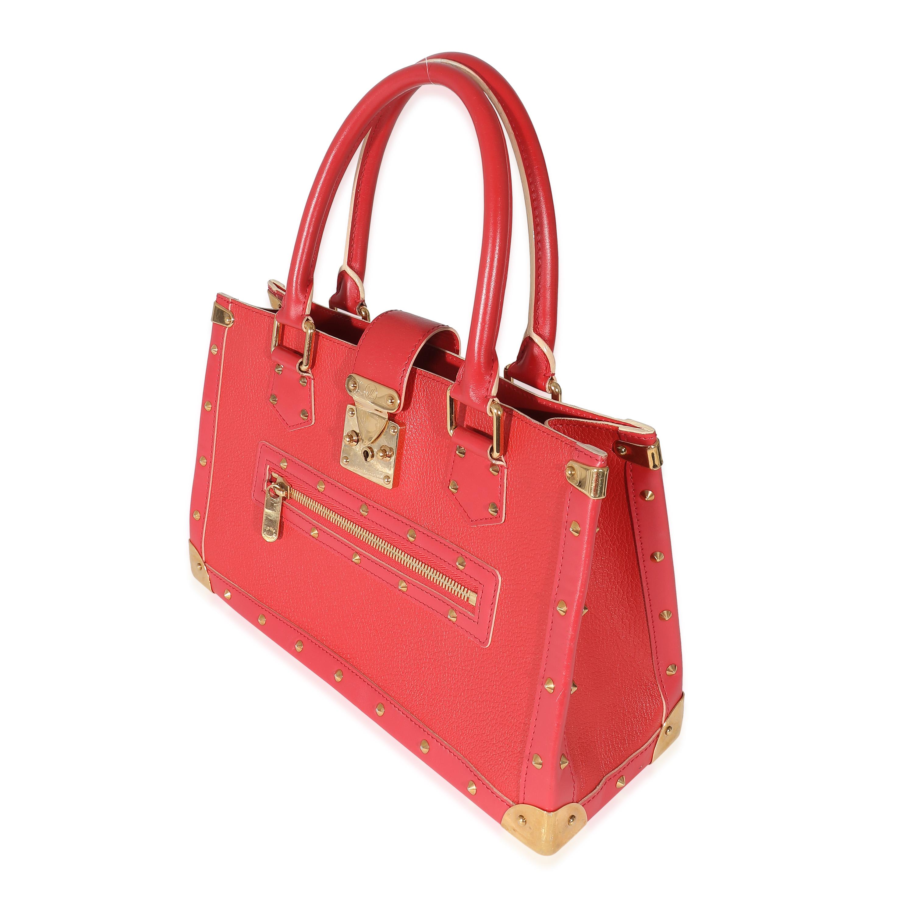 Louis Vuitton Geranium Leather Suhali Le Fabuleux In Excellent Condition In New York, NY