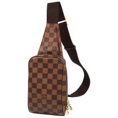 used LOUIS VUITTON Jeronimos Damier N51994 Bady bag Brown PVC waist bag  13305