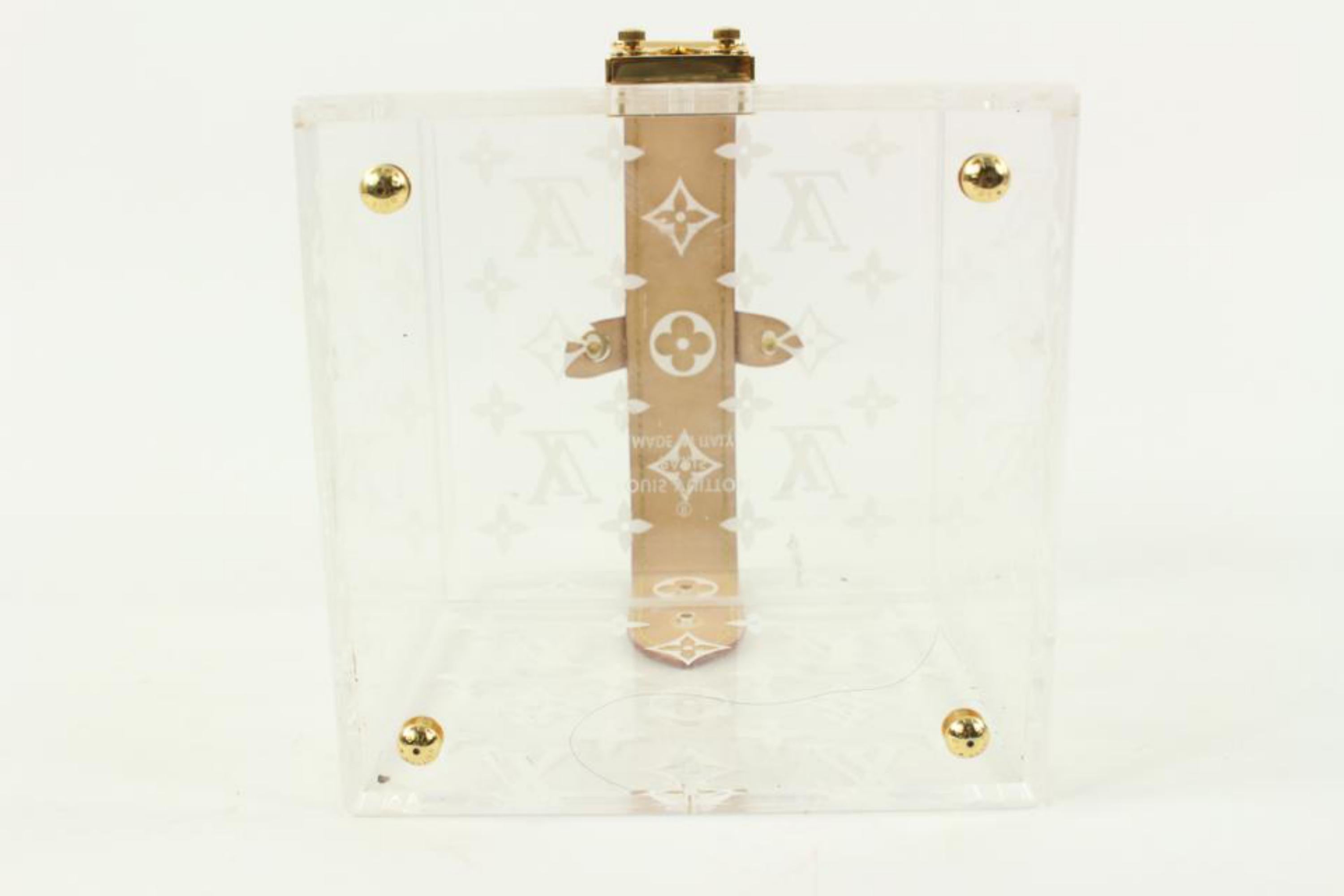 Louis Vuitton GI0481 Transparent Plexiglass Cube Scott Box 81lk33s In Fair Condition In Dix hills, NY