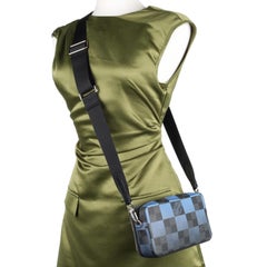 LOUIS VUITTON Giant Damier Graphite Alpha Wearable Wallet Navy