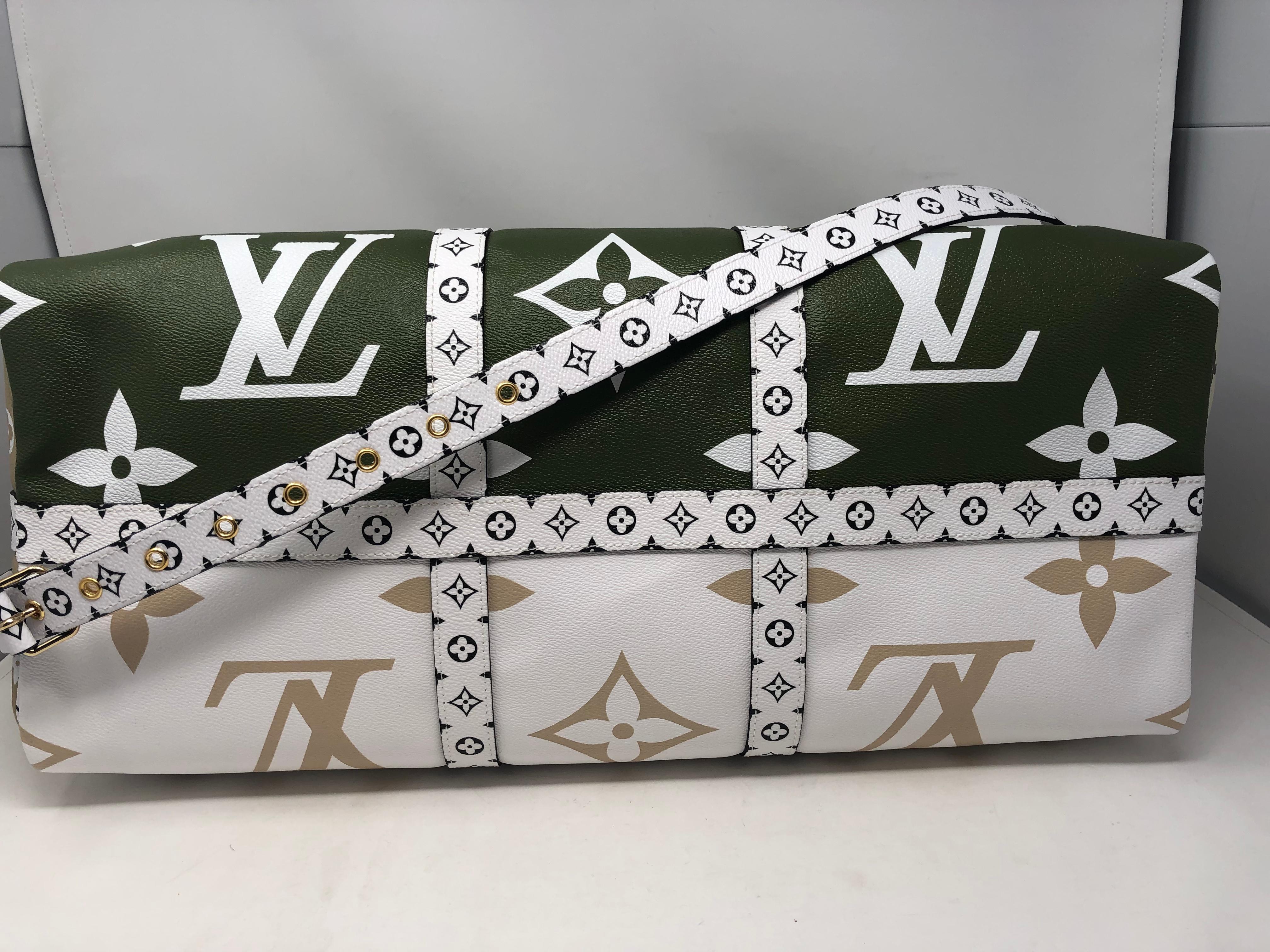 Louis Vuitton Giant Green Keepall 50 Bandouliere 3