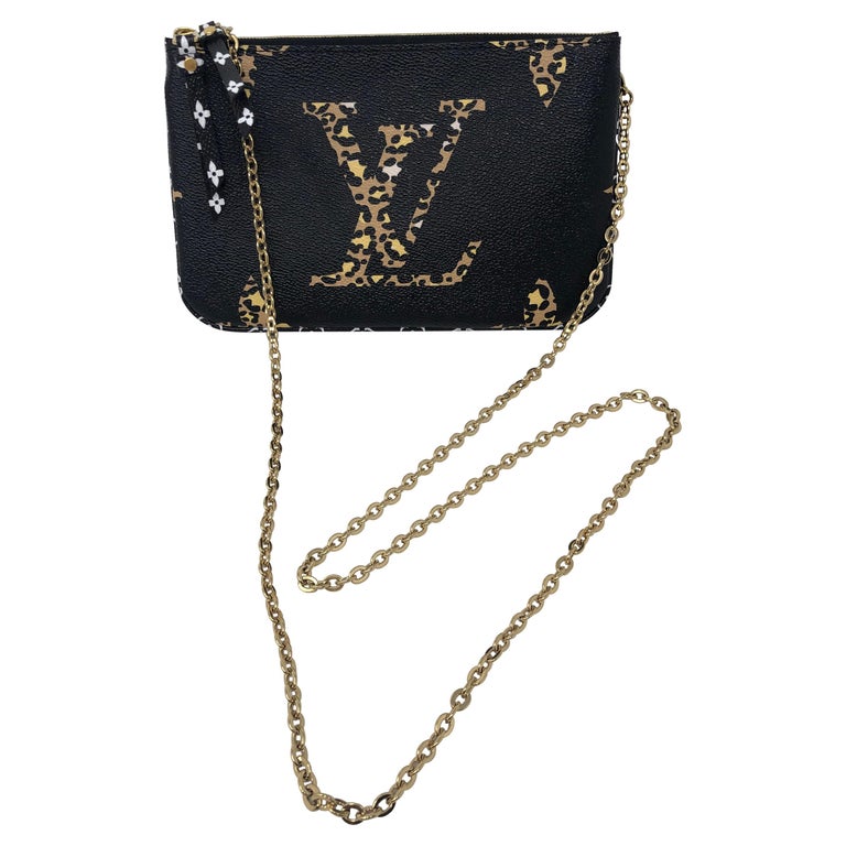 Louis Vuitton Monogram Giant Jungle Pochette Double Zip Black