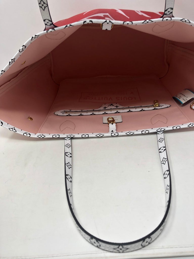  Louis Vuitton  Giant  Mono  Rouge Neverfull MM at 1stdibs