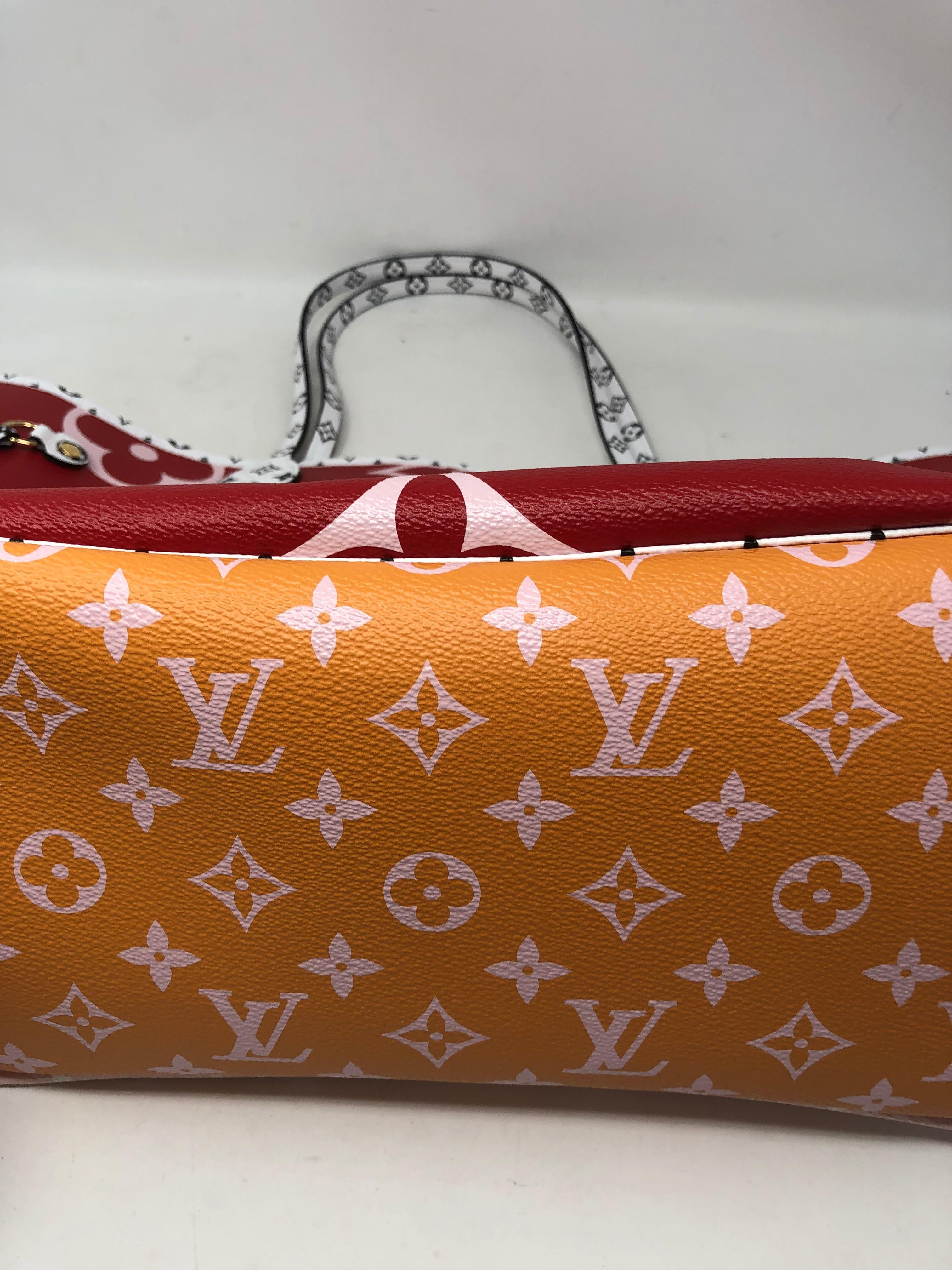 Louis Vuitton Giant Mono Rouge Neverfull MM  8