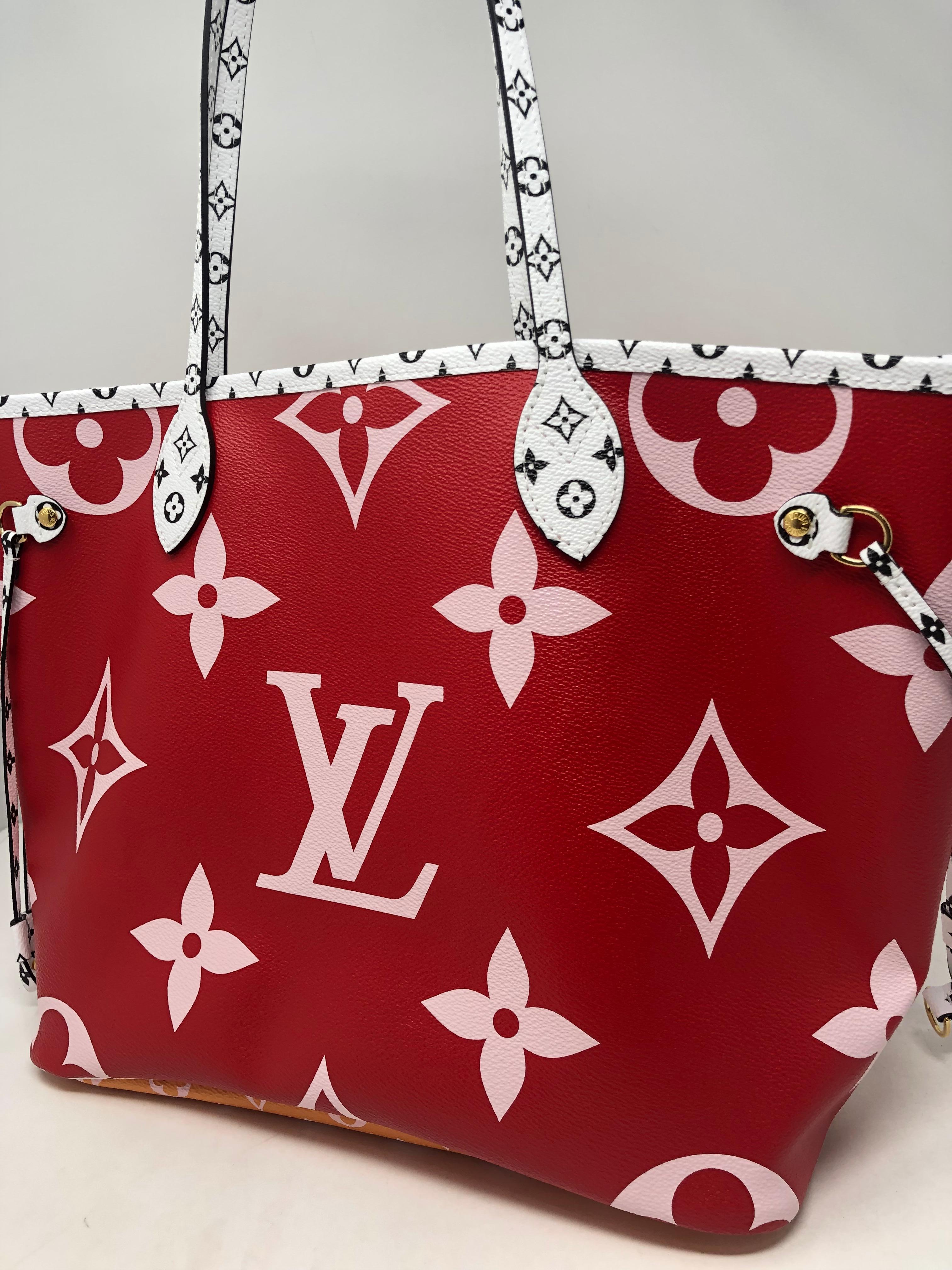 Louis Vuitton Giant Mono Rouge Neverfull MM  1