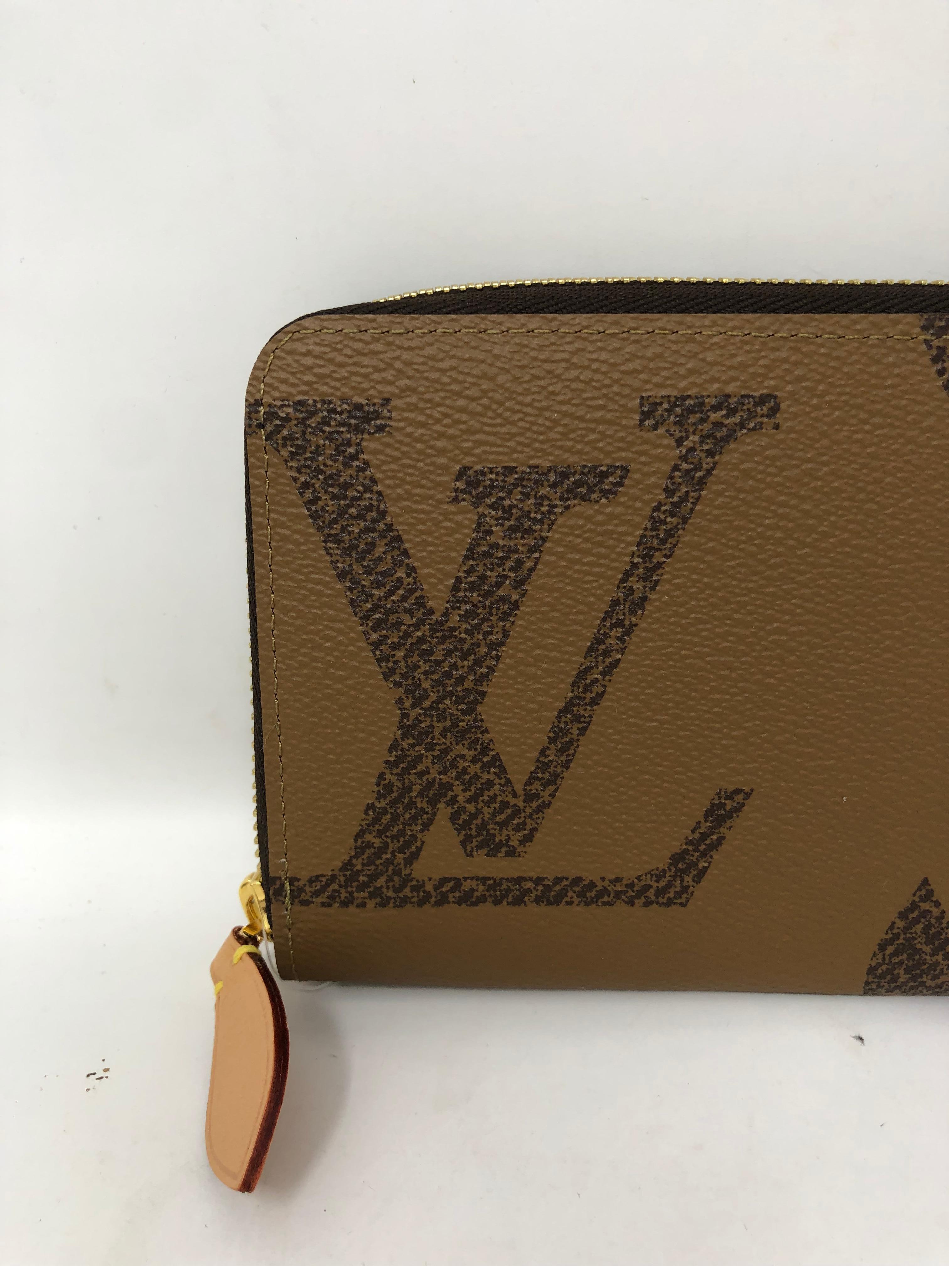 Brown Louis Vuitton Giant Mono Zippy Wallet