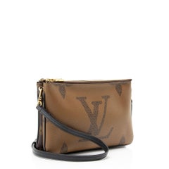 Louis Vuitton Giant Monogram Canvas Pochette mit doppeltem Reißverschluss – ENDGÜLTIGER AUSVERKAUF