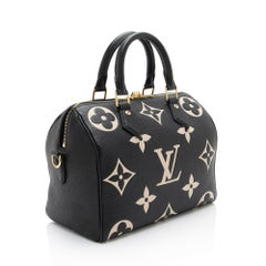 Louis Vuitton Giant Monogram Empreinte Bicolor Speedy Bandouliere 25 Satchel